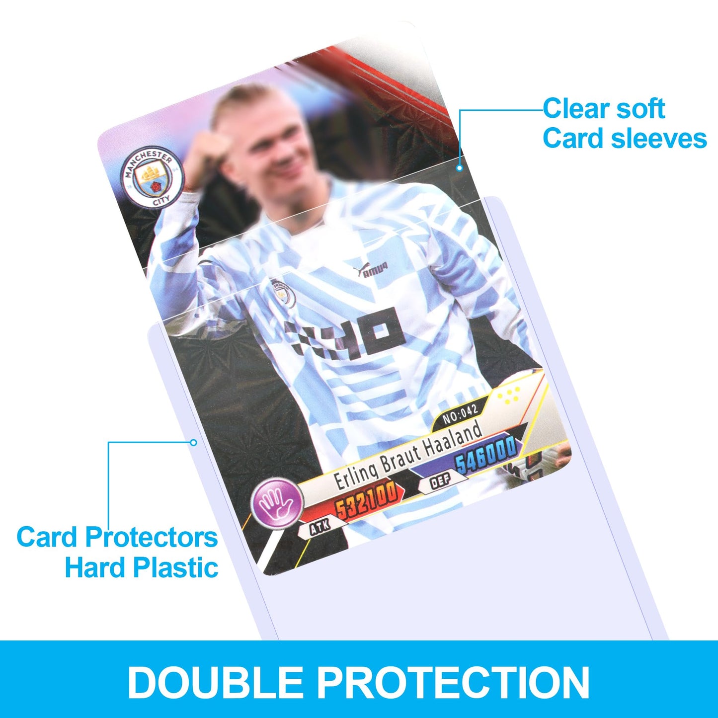 SummitFlare 200 Pack Card Sleeves & Top Loaders, Protects 100 Standard Cards, 3"x4" Hard Plastic Card Protectors, Premium Rigid Holder for Trading Sports Football Game Cards (100 Rigid + 100 Clear)
