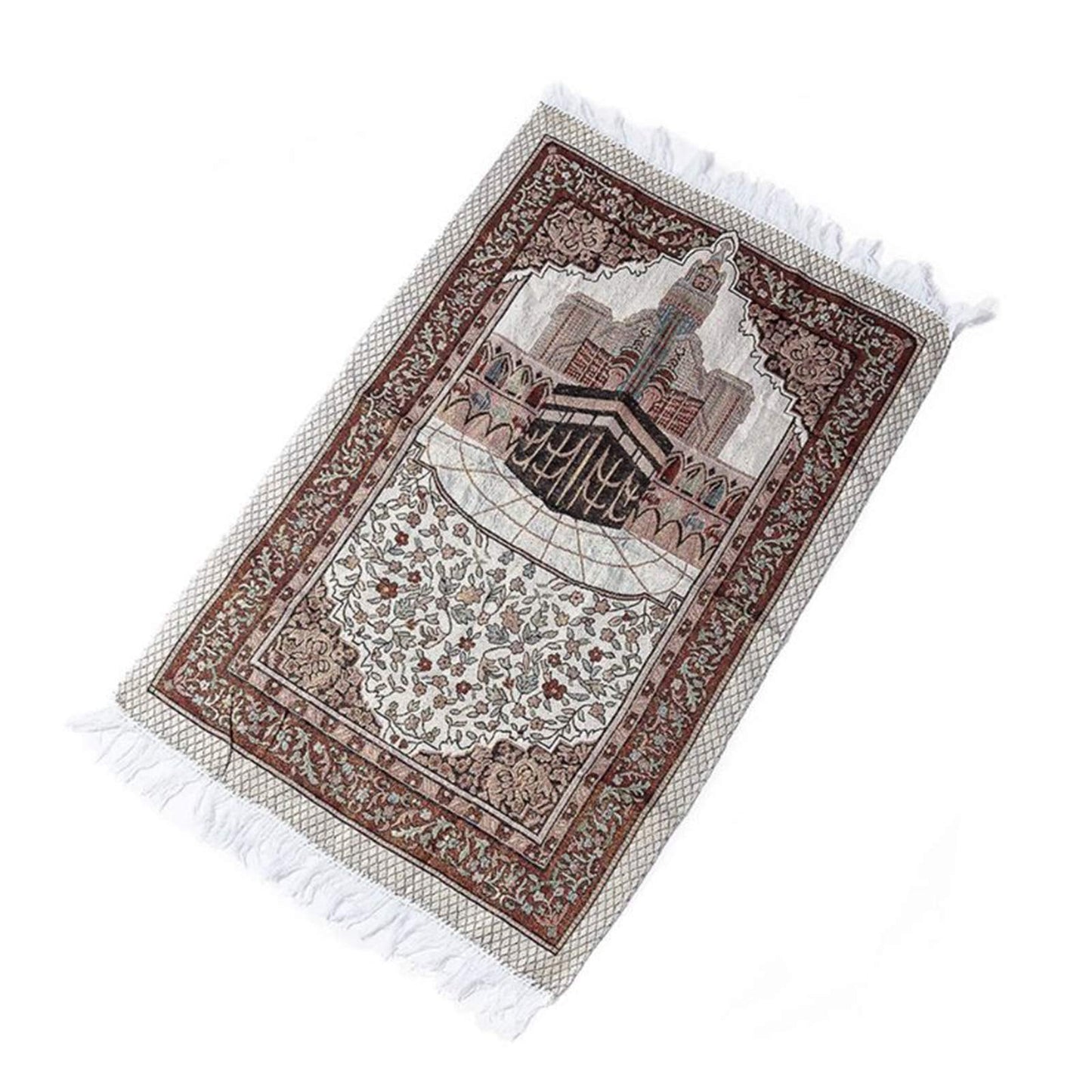 NO BAND 1Set Muslim Prayer Rug Portable Polyester Braided Print Mat Travel Home Waterproof Blanket with Carrying