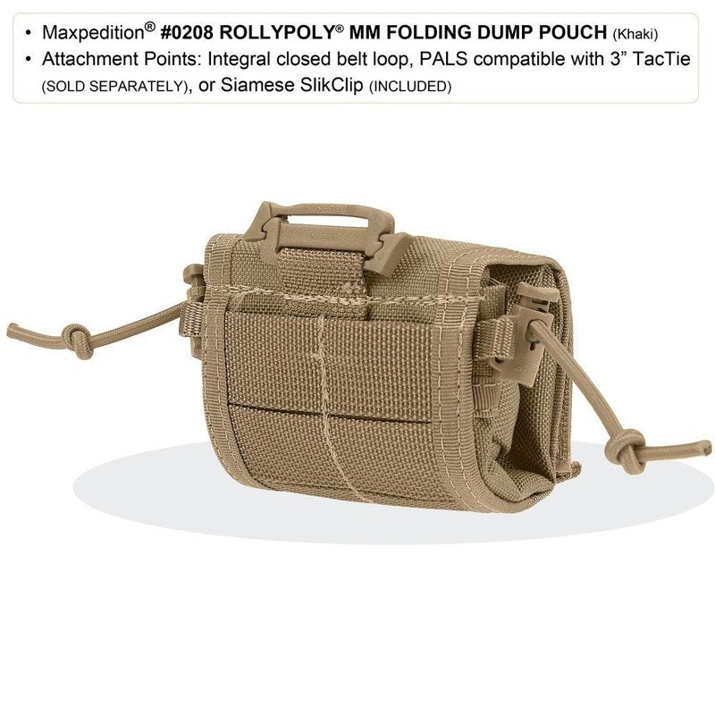 Maxpedition Rollypoly Folding Dump Pouch (Od Green) 6x3x8"