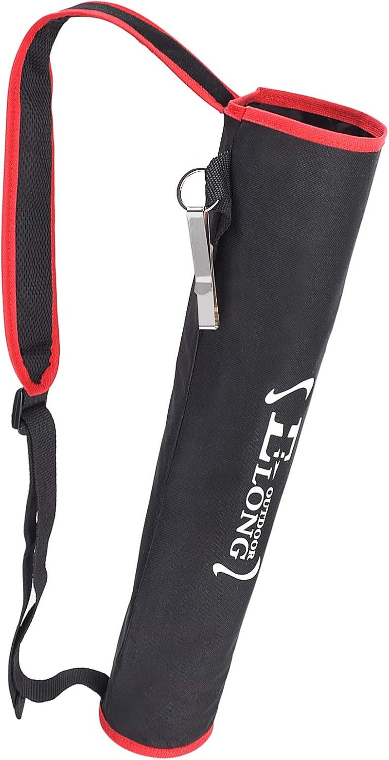 Archery Hip and Back Quiver for Arrows - Adjustable Black Arrow Holder with Padded Strap | Ideal for Kids & Adults