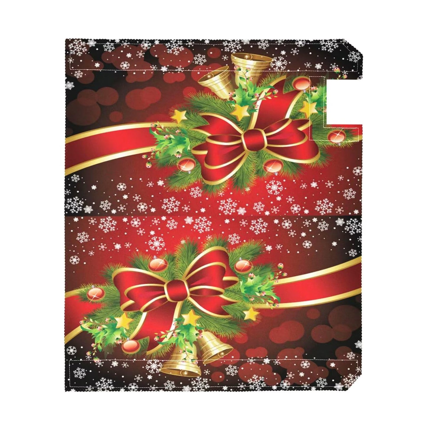 Wusikd Christmas Red Bell Snowflake Mailbox Cover Magnetic Standard Size Winter Poinsettia Mailbox Covers Letter Post Box Cover Wrap Decoration Welcome Home Garden Outdoor 21" Lx 18" W