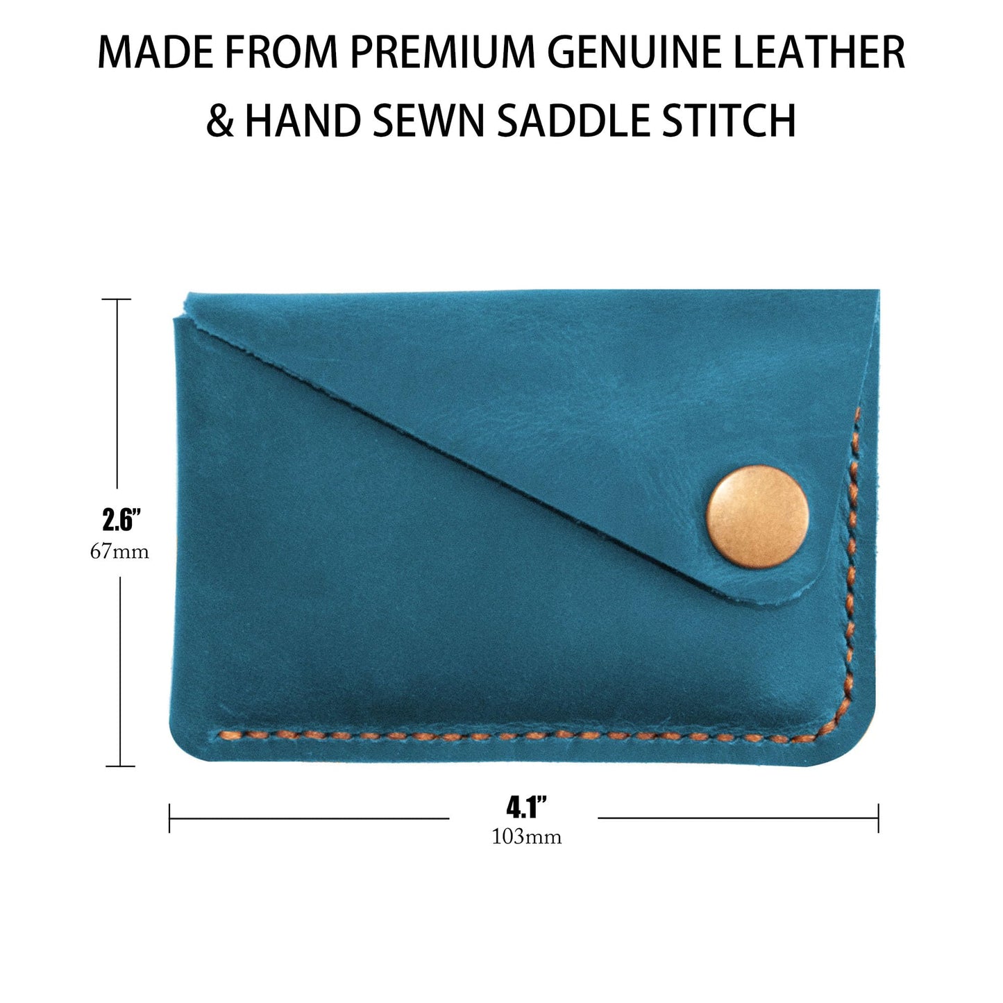 Turbosnail Leather Card Holder, Credit Card Wallet, Front Pocket Wallet, Slim Wallet, Cardholder Wallet, Credit Card Holder, Minimalist Wallet, Fathers Day Gift (Blue)