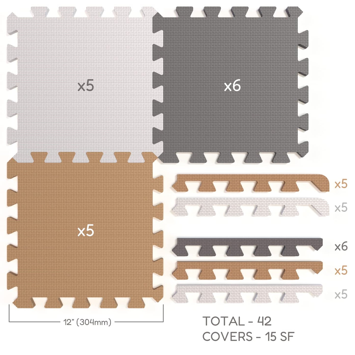 Angels Soft Foam Baby Play Mats Tiles 32 pcs Set covers over 46x46- Playmat Multi Use, Create & Build A Safe Area Interlocking Jigsaw Puzzle eva Non-Toxic Floor for Toddler Infant Kids Toy Room & Yard
