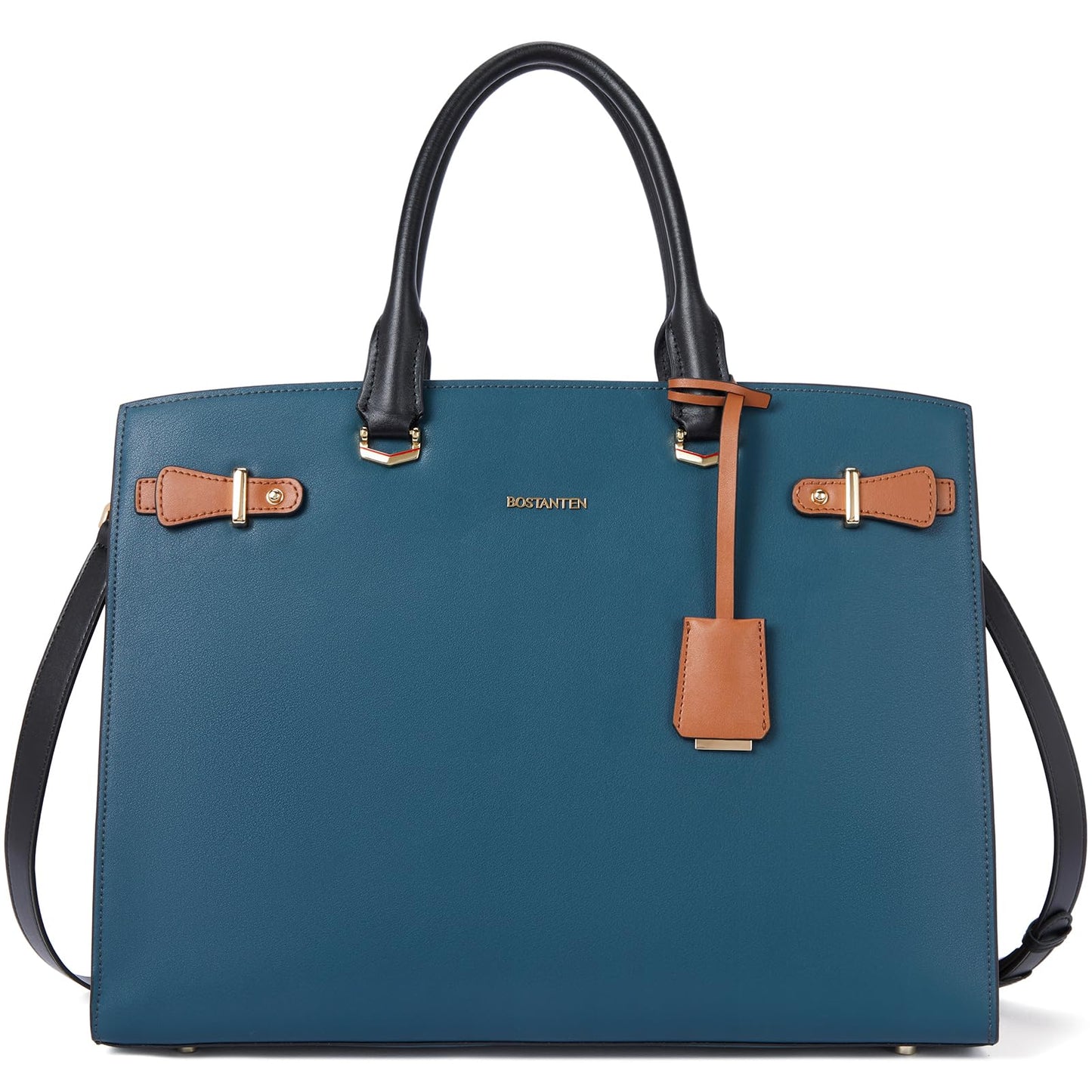 BOSTANTEN Briefcase for Women 15.6 Inch Genuine Leather Laptop Briefcase Shoulder Work Tote Bag Purse