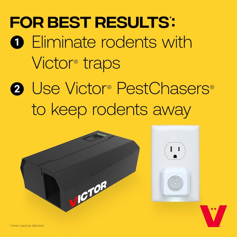 Victor PestChaser Indoor Ultrasonic Rodent Repellent with Nightlight - 3 Pack Rodent Repeller Mouse Deterrent Plug In Devices - Repels Mice Indoors - M753K