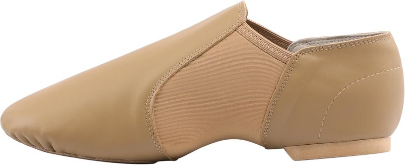 Unisex Leather Jazz Dance Shoes - Slip-On Style for Men & Women | Comfortable Fit
