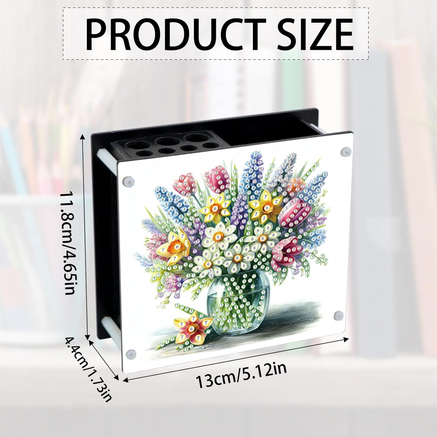 Tontut DIY Diamond Painting Kit，Vase Special Shape diamond painting pen holder, Acrylic Daily Office Desktop Decoration Storage Item