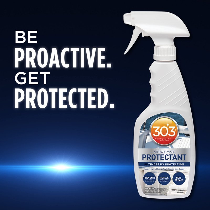 303 Products Marine Aerospace Protectant Spray, UV Protection for Boat Vinyl & Surfaces – Repels Dust, Dirt & Staining, Matte Finish, Restores Like-New Appearance, 16 oz