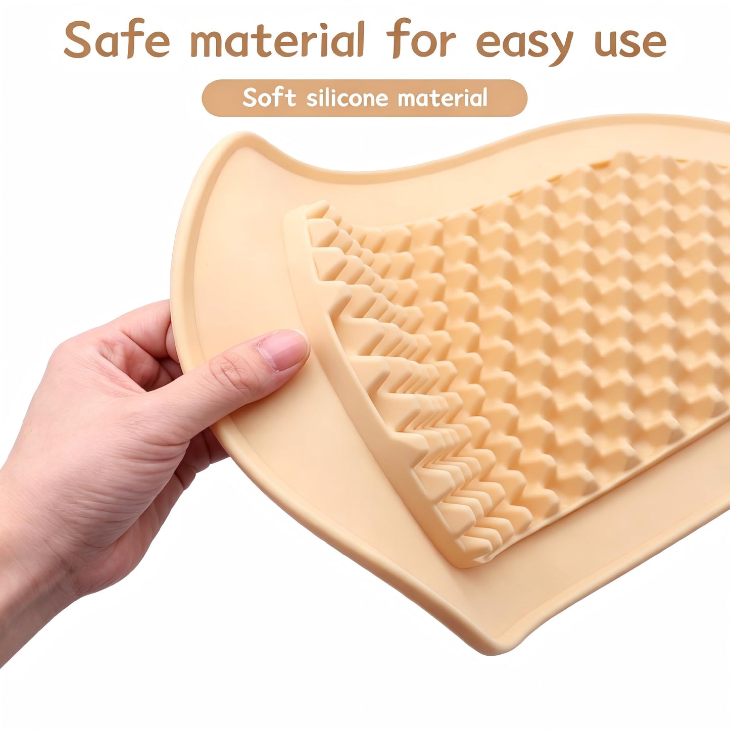 Pet Slow Food Mat for Dogs Cats, Non-Slip Anti-Spill, Choking Prevention, Easy Clean Washable Reusable