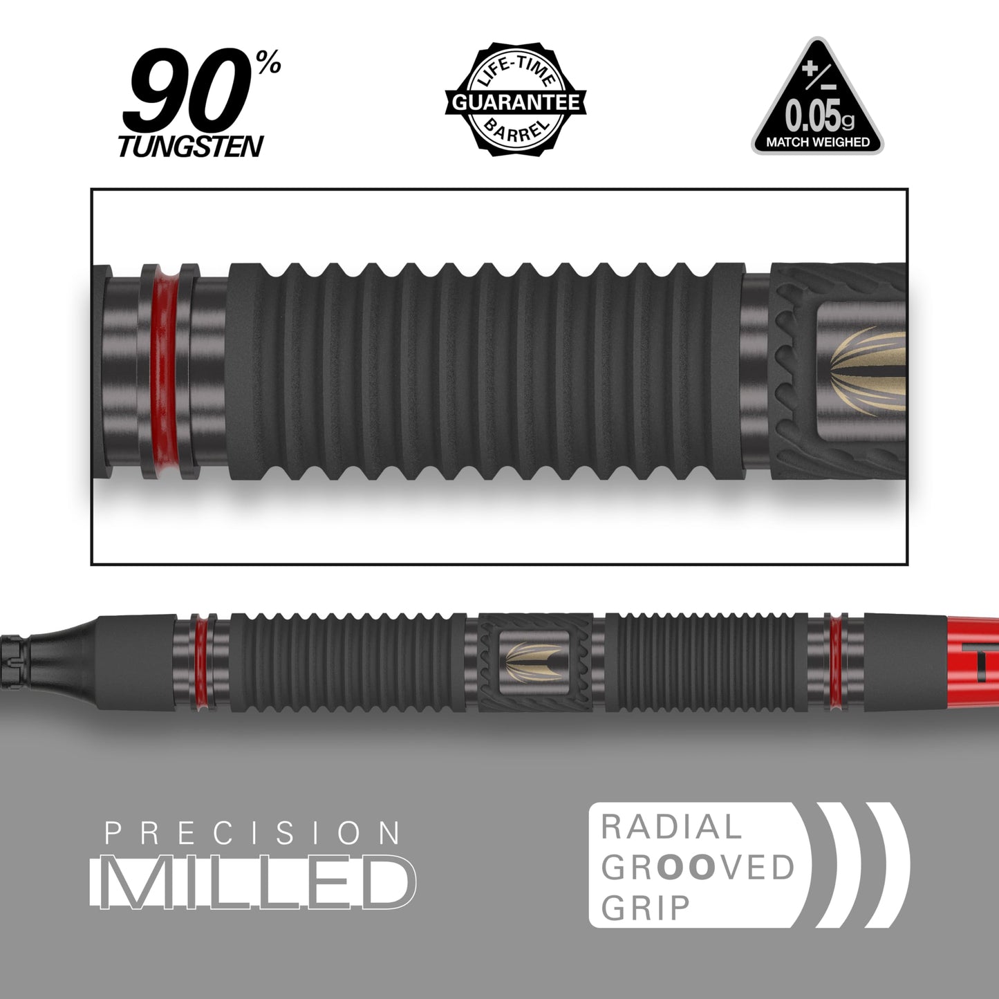 Target Darts Scope Soft Tip Darts, 90% Tungsten Dart Set, Barrel 10-18G | Red & Black Darts, Darts Set with Pixel Tips, Electronic Darts, Soft Tip Darts