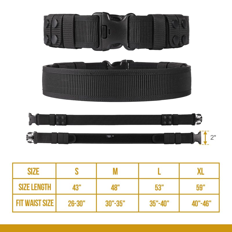 VISMIX Duty Blet, 2" Security Nylon Duty Belts Law Enforcement with 4 Belt Keepers