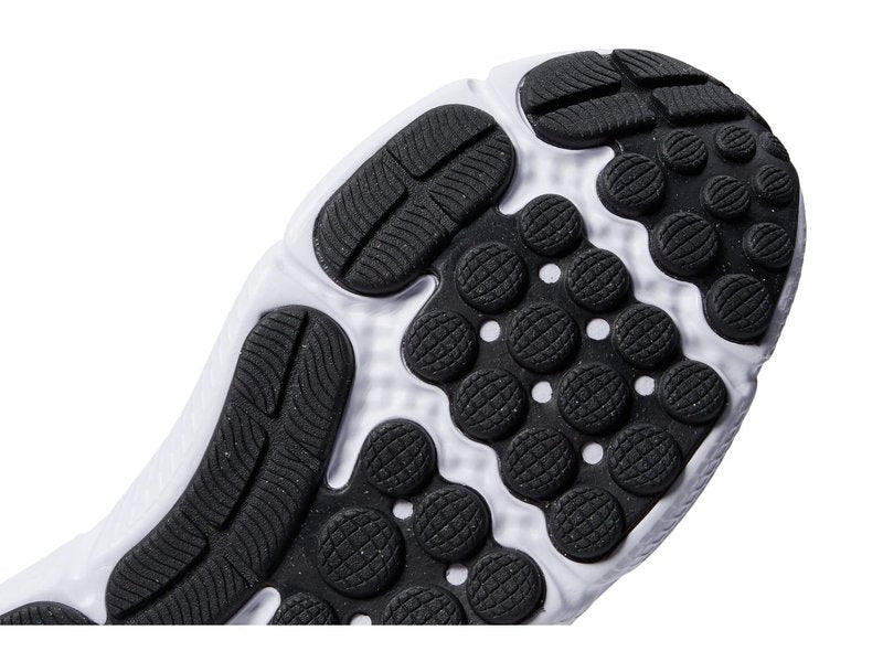 Under Armour Men's Charged Assert 10 Shoes, (001) Black/Black/White, 14 Wide