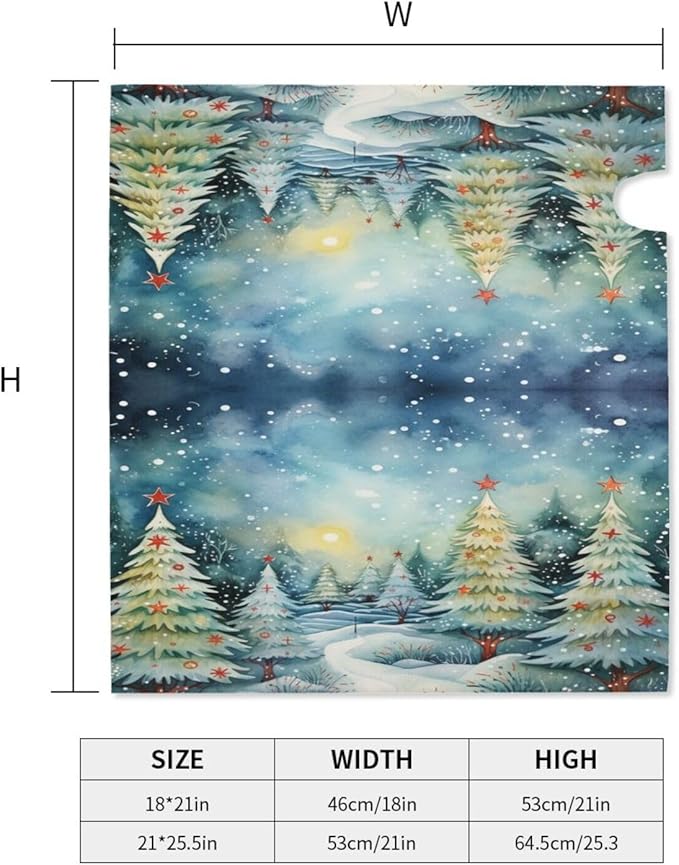 Festive Magnetic Mailbox Cover Christmas Forest Pattern Outdoor Mailbox Protector Holiday Seasonal Decorative Garden Yard Home Standard Size 21 x 18 Inch