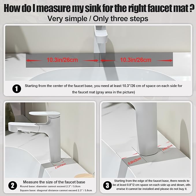 Faucet Mat For Kitchen Sink, Sink Stone Quick Dry Around Faucet, Super Absorbent