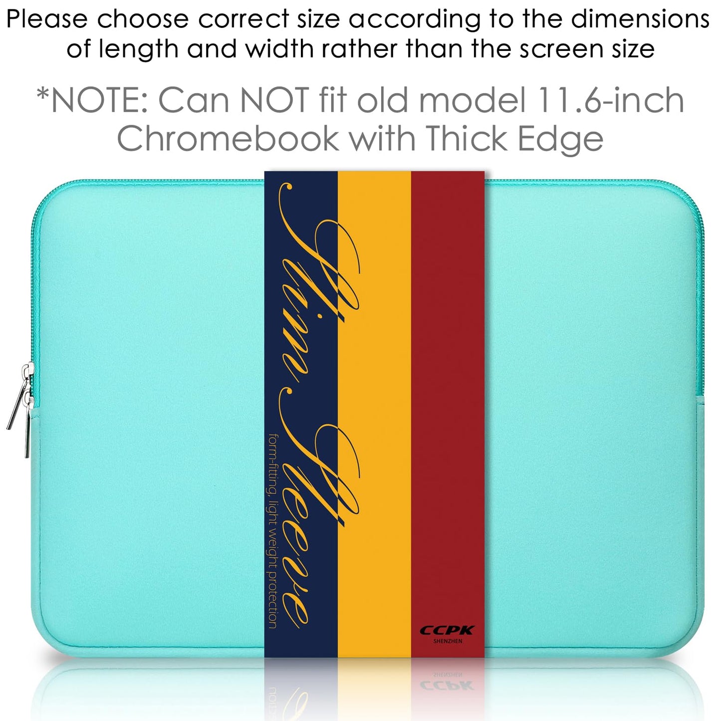 CCPK 11.6 inch Laptop Case Compatible with 12 inch MacBook Air 11 inch ASUS Vivobook Go Lenovo 100e Gen 4 Acer Gateway Chromebook 311 Computer Accessories Bag Sleeve Cover Carrying Case 11 inch, Mint