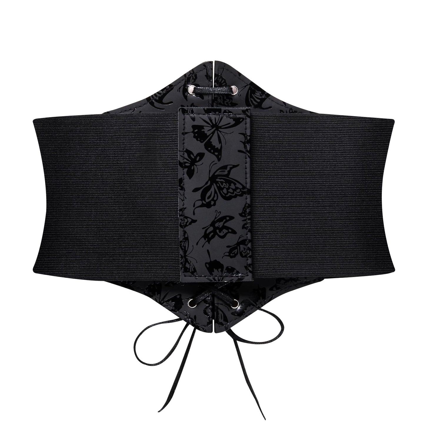 Barry.Wang Women’s Renaissance Corset Belt Lace-up Tied Waspie Wide Elastic Waist Belts for Women