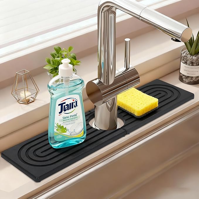 Fast Drying Stone Faucet Mat for Kitchen Sink