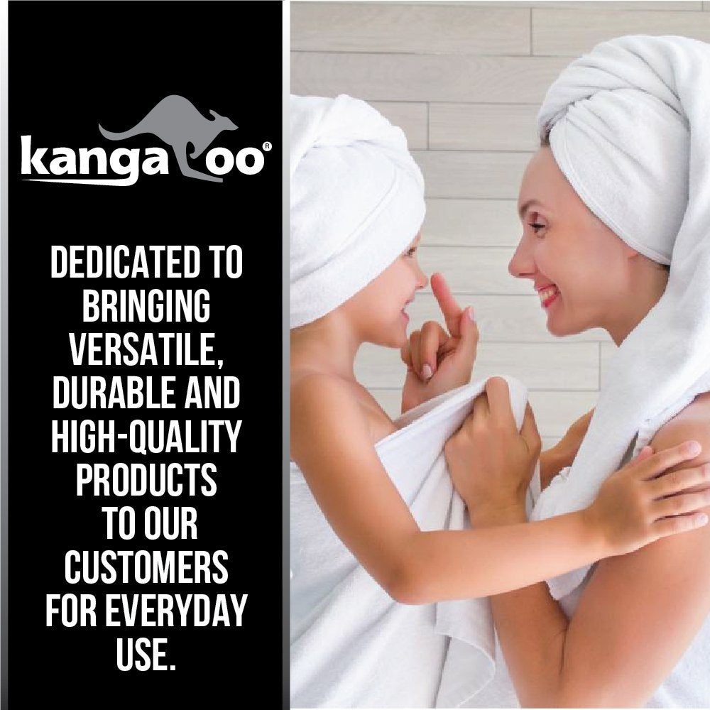 KANGAROO Bathroom Rugs, Chenille Soft Absorbent Bath Rug, Shaggy Shower Mat, Quick Dry Machine Wash Bathmat, Plush Carpet Mats for Tub, Bathtub and Room Home Decor Accessories, 36x24, Cream