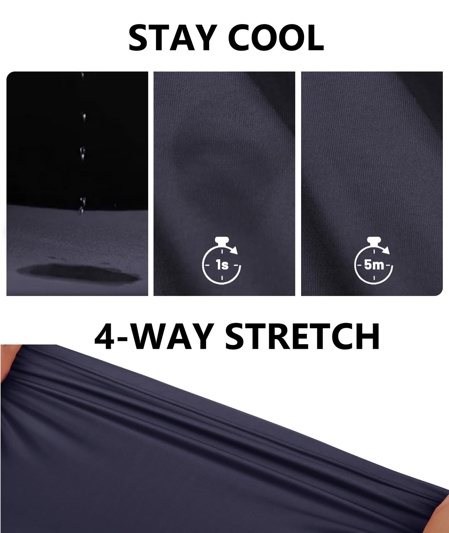 ZITY Men's Flag Golf Polo Shirts Short Sleeve Tactical Collared Shirt Men Outdoor Moisture Wicking Shirts Dark Blue Medium