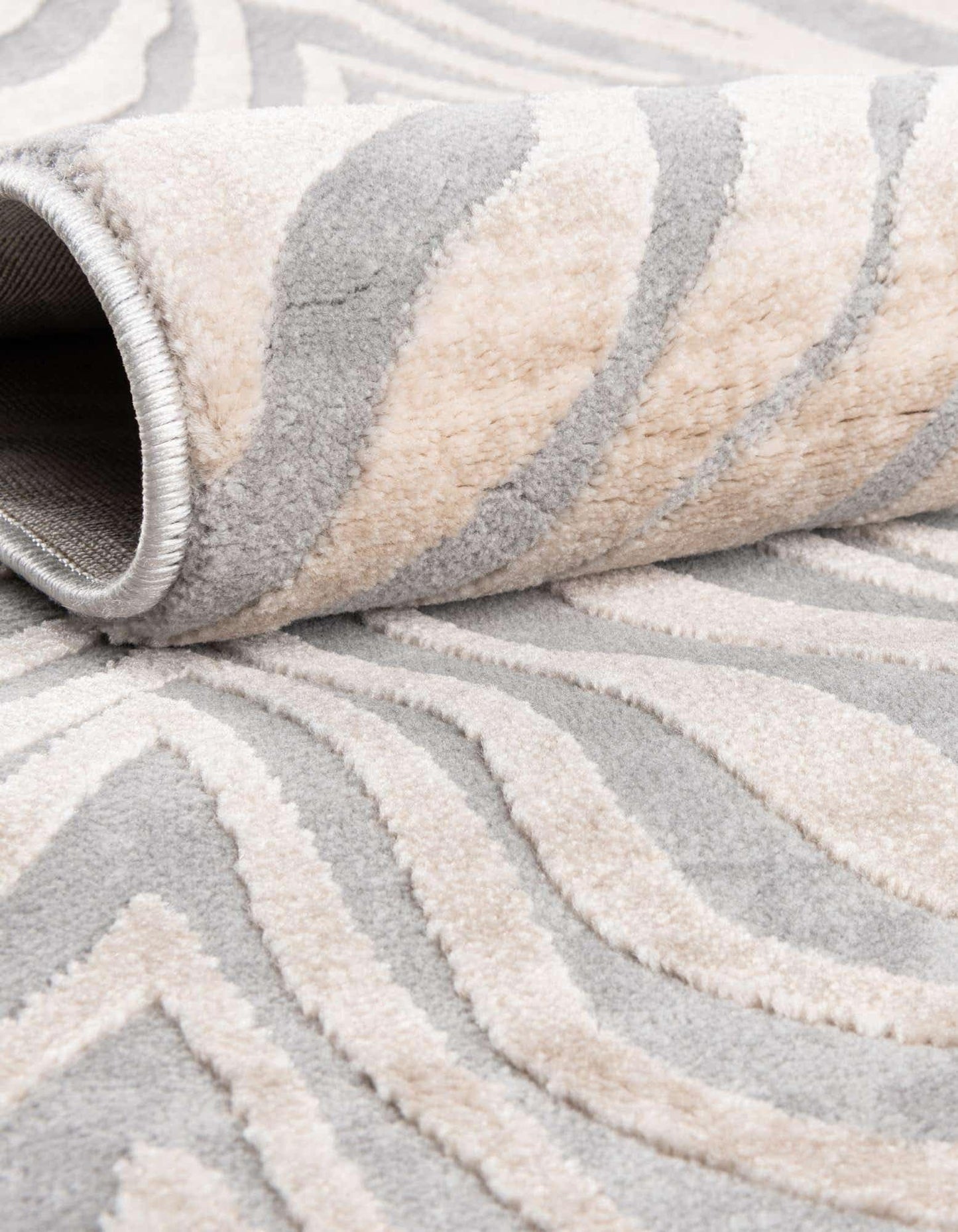 Unique Loom Finsbury Collection Area Rug - Meghan (5' 3" Octagon, Gray and Ivory)
