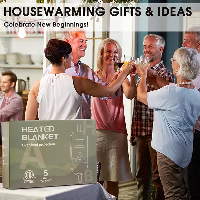 Heated Blanket Electric Throw, 50X60, Heating Throw with 10 Heating Levels & 8 Hours Auto Off, Plaid Checkered Sherpa Blanket Warmer for Adults, Farmhouse Home Decor for Couch Bed Office Gifts for Mom
