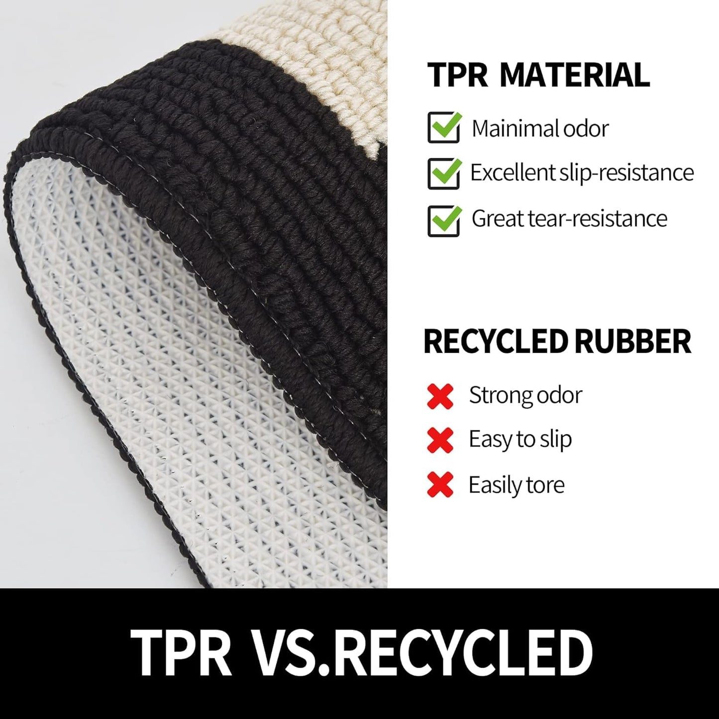 GIB Kitchen Rugs Mats for Floor Set of 2, Non Slip/Skid Kitchen Runner Rugs, Super Absorbent Machine Washable Soft Standing Mats for Kitchen Decor Laundry Sink, Black Cream Checkered