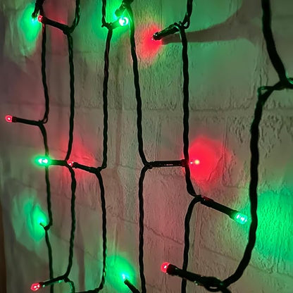 OZS 2PK 240LED 95FT Solar String Lights Outdoor Waterproof | Solar Christmas Tree Lights with 8 Lighting Modes Solar Light Outdoor for Xmas Party Garden Tree Christmas Decorations (Red&Green)