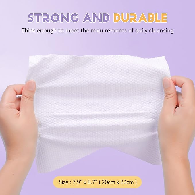 600 Count Disposable Face Towels Ultra Soft Hand Washcloth Lint-Free Dry Wipes