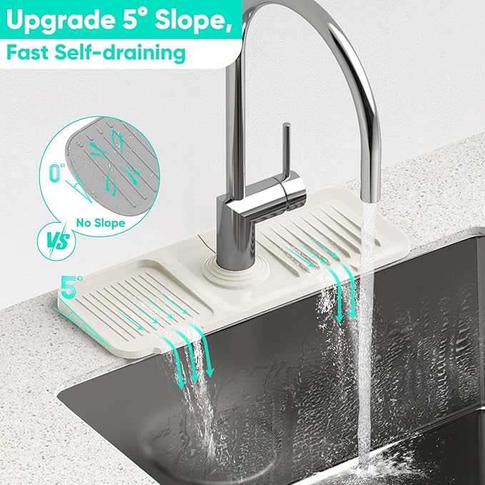 14.6 inch Faucet Mat for Kitchen Sink Faucet Mat Kitchen Sink Splash Guard