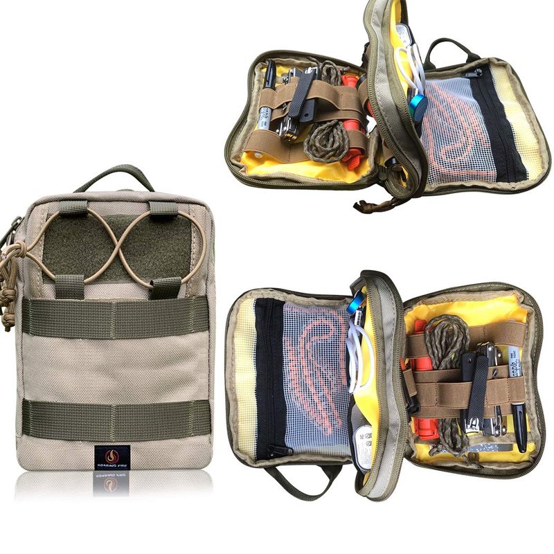 ROARING FIRE Ember Pro MOLLE EDC Utility Organizer Pouch is Small and Compact to Carry Knives, Flashlights, Pens, a Small notebook, EDC Gear, USB Cables, Earphones, Power Bank and etc