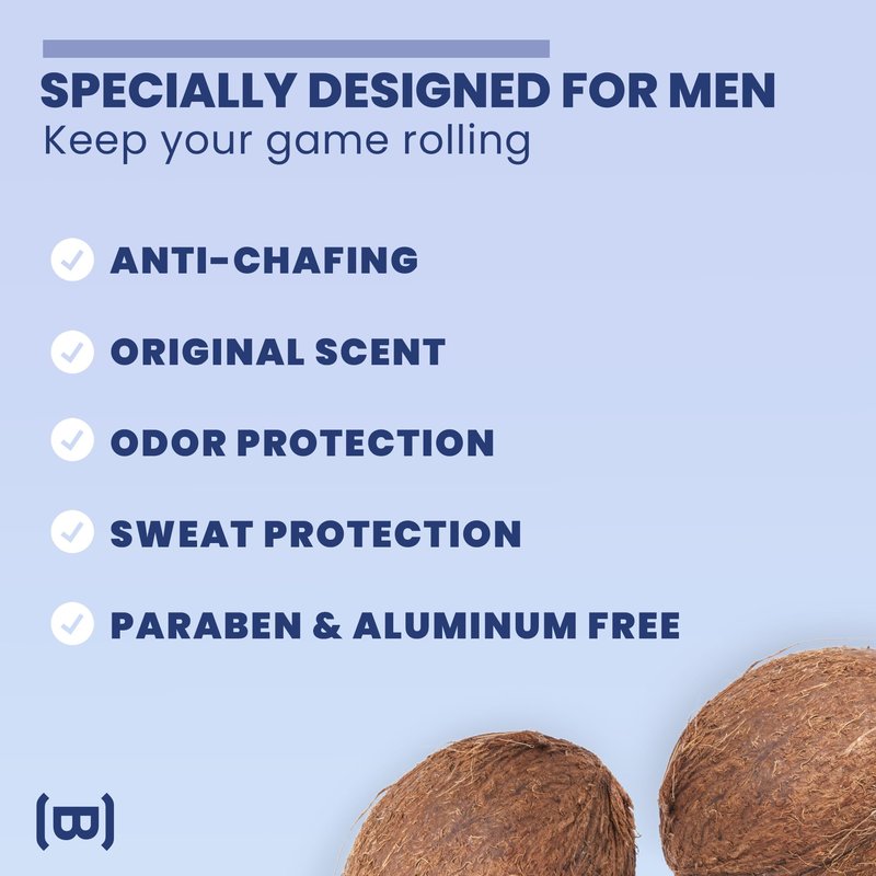 BLUEBALLS - Ball Deodorant for Men - Lotion Anti Chafing for Men - Original Scent - Friction Defense - Sweat Odor & Irritation Care - Men's Grooming & Essentials - Hygiene Products (Pack of 2)