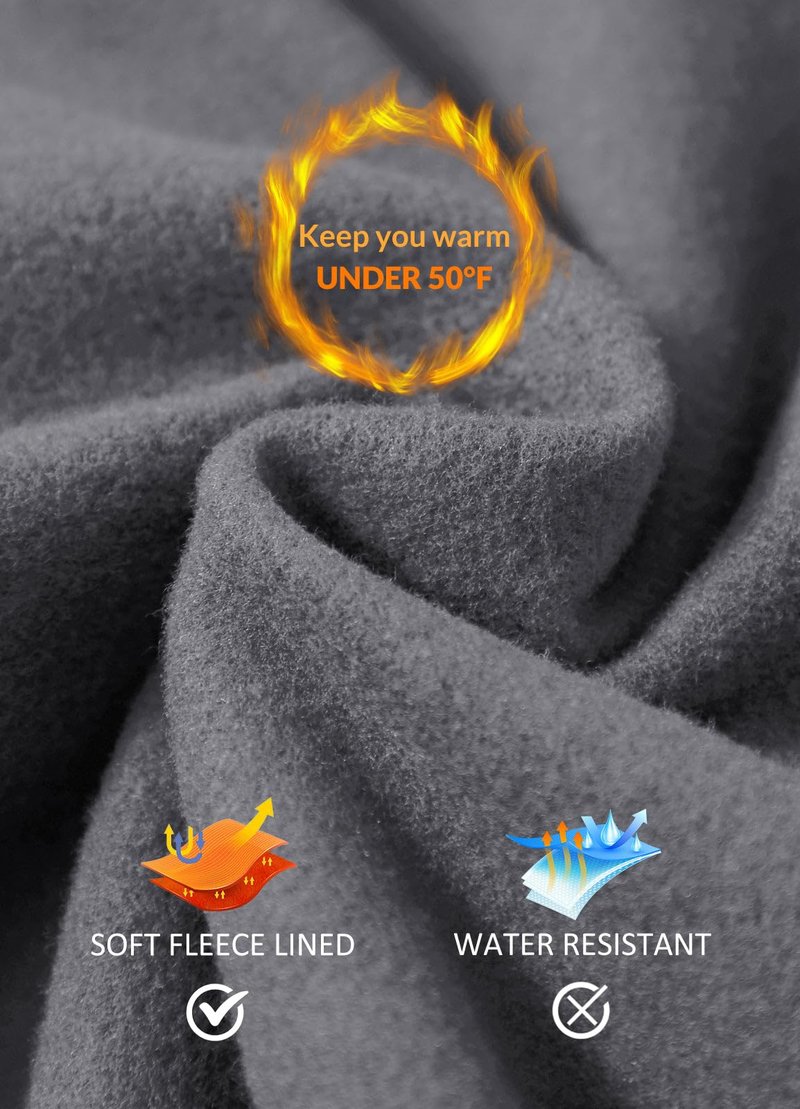 baleaf Winter Clothing for Women Leggings Fleece Lined Tights Thermal Warm Thick Yoga Pants Cold Weather Gear Grey XS
