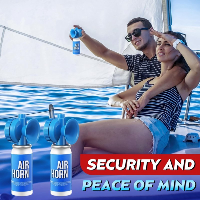 Saillong 1 Pack 1.4oz Marine Boat Air Horn, Loud Air Horns for Safety, Mini Small Blow Fog Bear Horn, Meet Coast Guard, Emergency Use for Marine Boating Sporting Events Outdoor Alarm