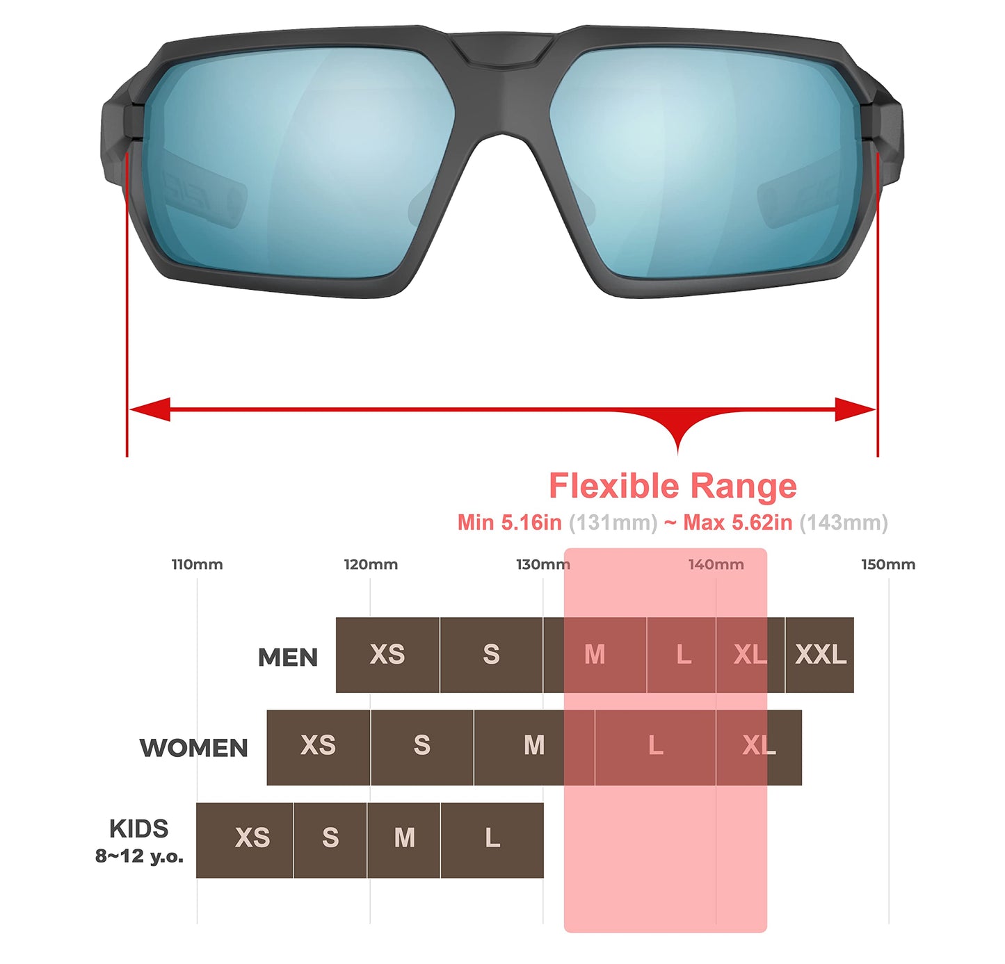 HTS HUNTERSKY Q37 Polarized Shooting Safety Sunglasses ANSI Z87.1 Military Blue Mirror Impact Resistant Lens Ballistic Eye Pro Army Hunting Tactical Airsoft Motorcycle Driving