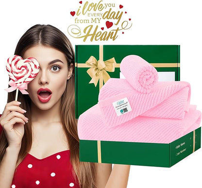 VOOVA & MOVAS Pink Towels for Bathroom