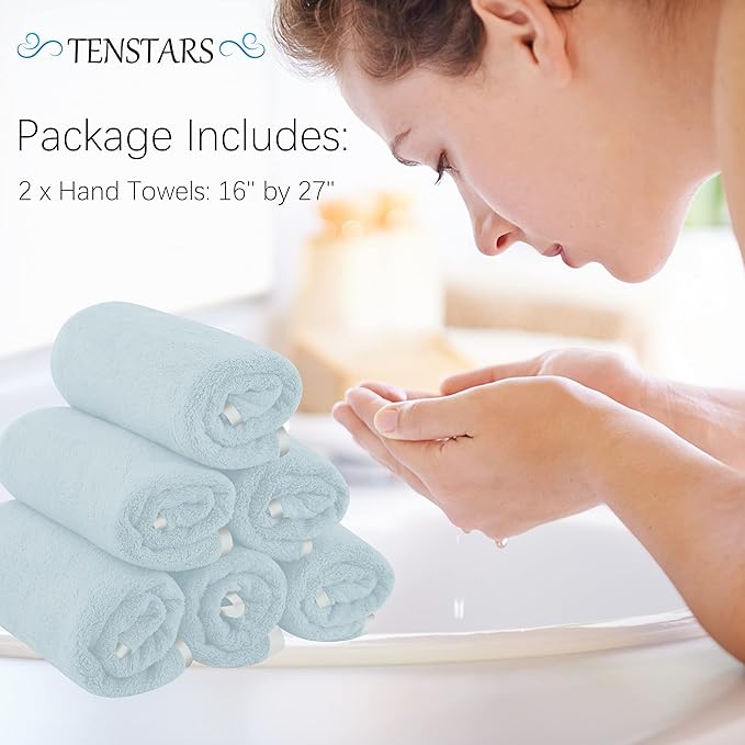 TENSTARS Silk Hemming Hand Towels