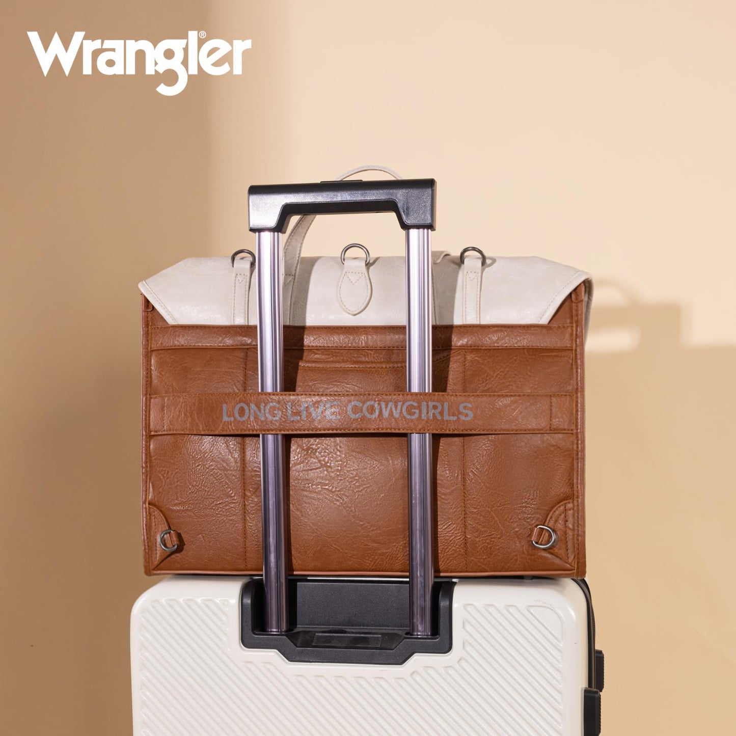 Wrangler Convertible Backpack Purse for Women – Vintage PU Leather Western Travel Bag with Laptop Compartment, Luggage Sleeve, 3-in-1 Backpack Shoulder Handbag
