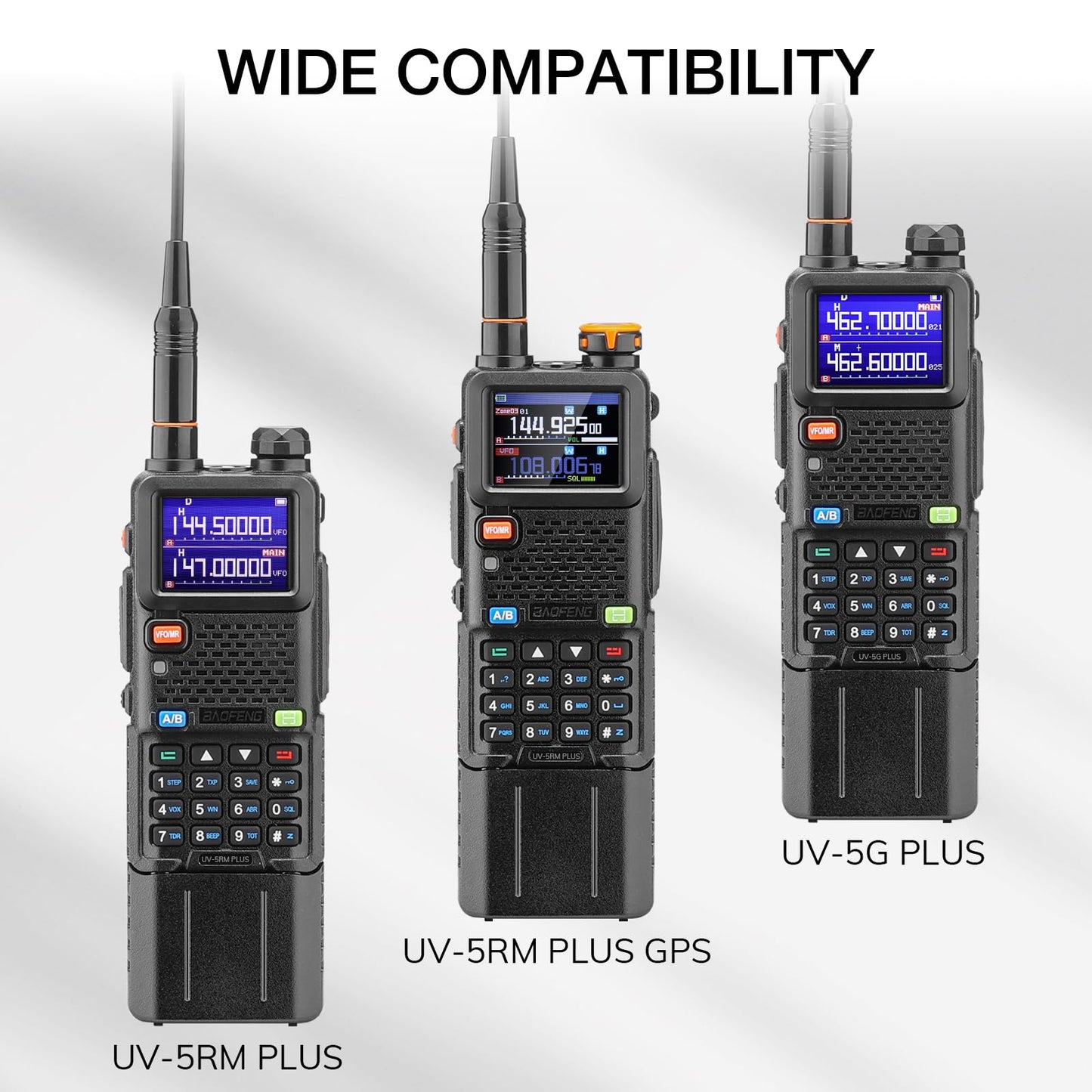 BAOFENG Upgraded BL-5RH Plus 5200mAh Battery with USB-C Charging Port, Long-Life Li-ion Rechargeable Battery for UV-5RM Plus/5RM/AR-5RM/UV-5RM Plus GPS/5RH/5RH PRO Two Way Radio