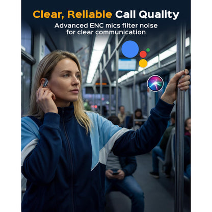 TREBLAB X3 Pro - Sports Wireless Ear Buds Bluetooth - Comfortable Workout Headphones with Secure Ear Hooks, 9H Long Battery Life, IPX5 Sweatproof Earphones, Noise Isolation Over Ear Earbuds