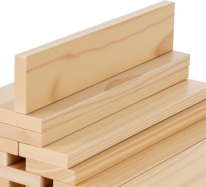 GIANT Wooden Building Blocks for Kids&amp Classrooms - 32Pcs Extra Large Pine Construction Planks 19.7 in Big Building Blocks Set for Outdoor &amp Indoor STEM Play Jumbo Preschool Educational Toy