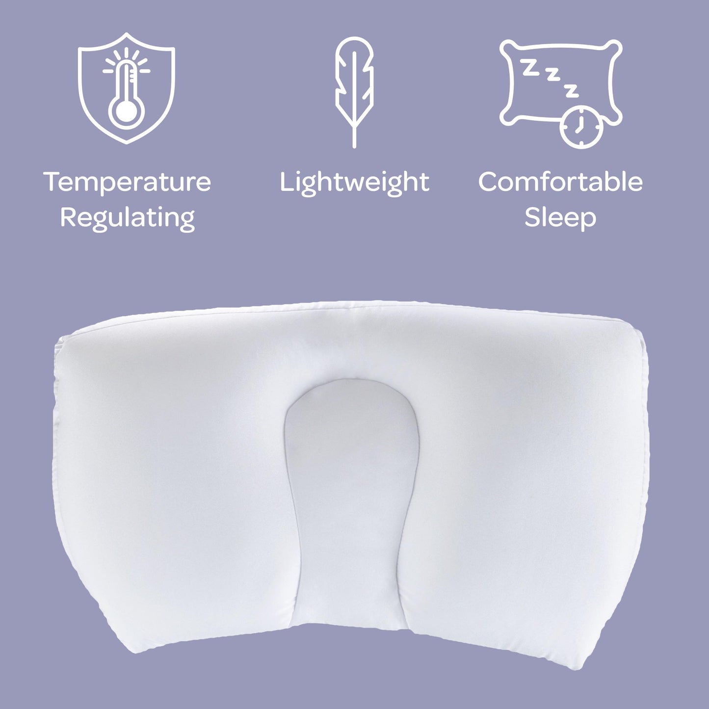 Remedy, White Microbead Pillow For Sleeping and Travel