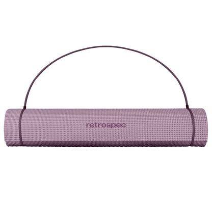 Retrospec Pismo Yoga Mat w/Nylon Strap for Men & Women - Non Slip Exercise Mat for Yoga, Pilates, Stretching, Floor & Fitness Workouts, .5mm Thick, Easy to Clean