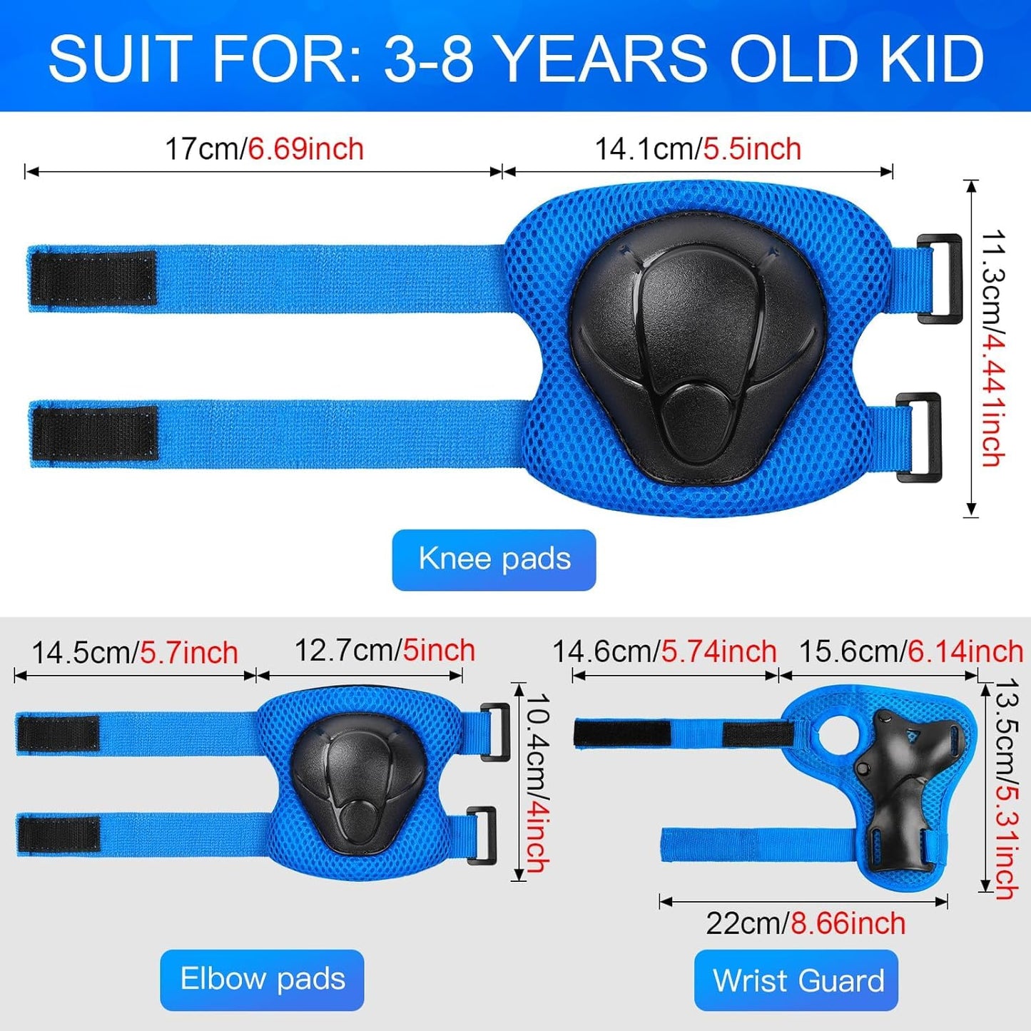 ArgoHome Toddler Kids Bike Helmet Set with Knee Elbow Pads, Adjustable Cycling Helmet for Little Boy Girl Protective Gear