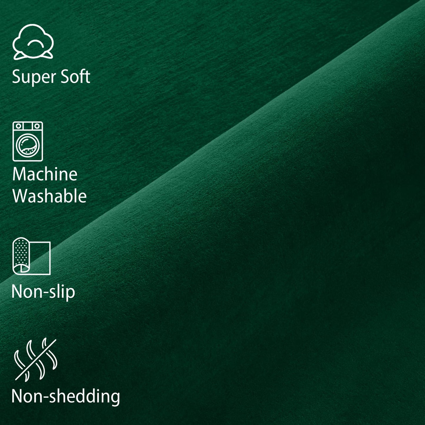 Softlife Green 4x6 Area Rug for Bedroom Living Room, Solid Non-Slip Fluffy Carpet with Soft Low Pile for Kids Boys Girls, Machine Washable Fuzzy Aethetic Rugs Home Dorm Decor