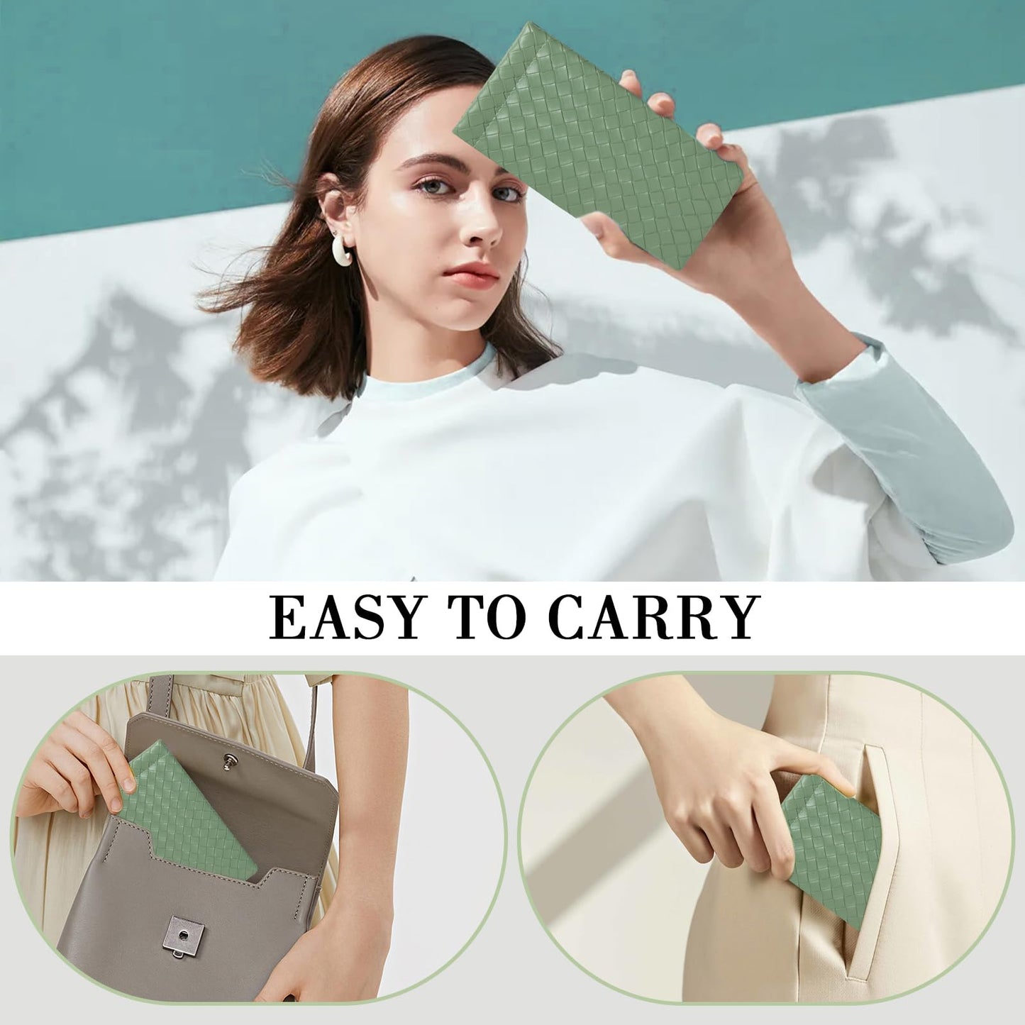 COMF-PRO Squeeze Top Sunglass Pouch - Portable Sunglass Organizer Pouch Bags Soft PU Leather Glasses 2 Pack