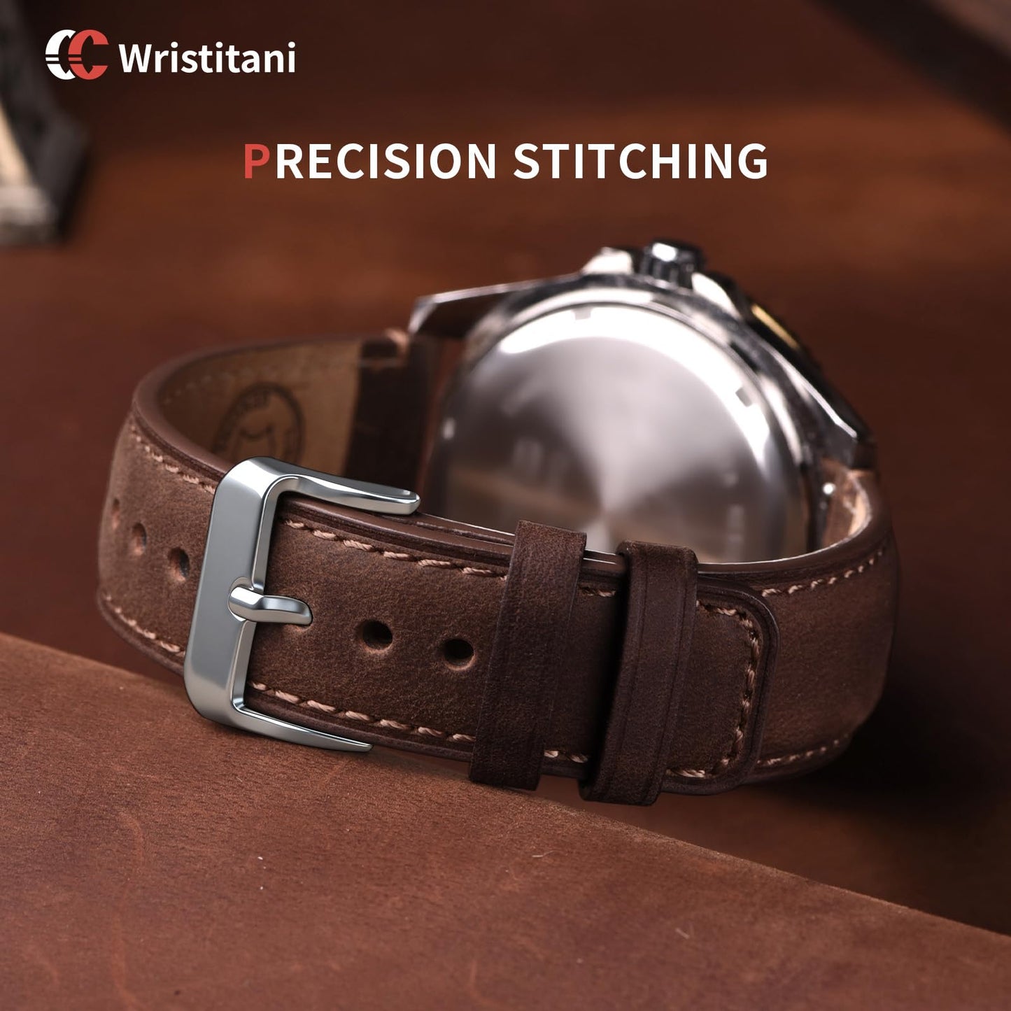 Wristitani 3 Pack Leather Watch Strap, 20mm 22mm Top Genuine Leather Watch bands for Men, Quick Release Vintage Wristband