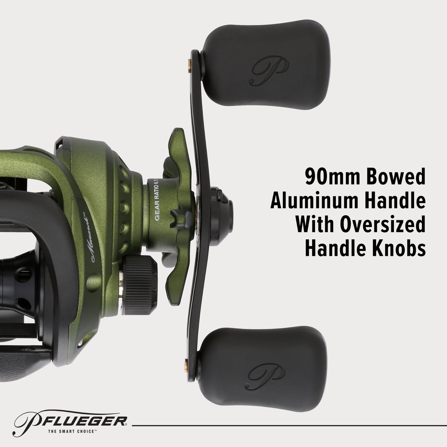 Pflueger Monarch Low Profile Fishing Reel, Left Handle Position, Graphite Body and Rotor, Corrosion-Resistant, Aluminum Spool, Star Drag System