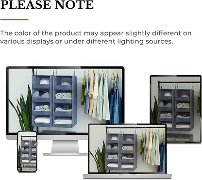 GRANNY SAYS 4-Shelf Hanging Organizer, Closet Hanging Shelves, Closet Hanging