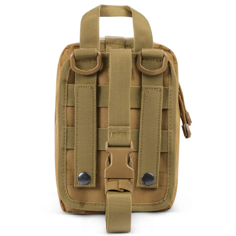 Gogoku 2-Pack First Aid Pouch 1000D Nylon Tactical Molle Medical Pouch Utility Pouch for Outdoor Activities Medical Supplies Bag Only Khaki