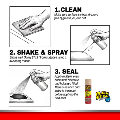 Flex Seal, 14 oz, Almond, Stop Leaks Instantly, Waterproof Rubber Spray On Sealant Coating, Perfect for Gutters, Wood, RV, Campers, Roof Repair, Skylights, Windows, and More
